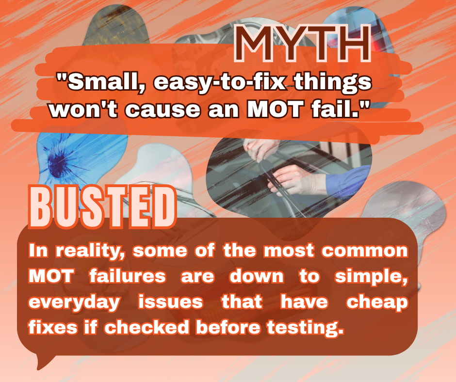 MOT myth busting easy to fix things graphic.